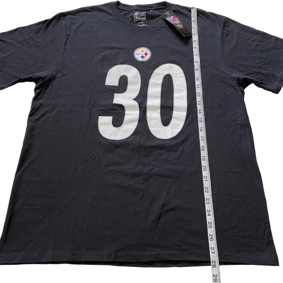NWT Pro Line NFL Pittsburgh Steelers James Conner #30 Black T-Shirt Size Large - Picture 6 of 9
